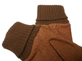 Mens Baby Alpaca-lined and cuffed Peccary Leather Gloves