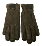 Ladies peccary leather baby alpaca-lined riding gloves