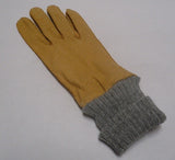 Mens Baby Alpaca-lined and cuffed Peccary Leather Gloves