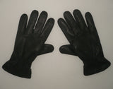 Ladies unlined peccary leather gloves with elastic wrist band