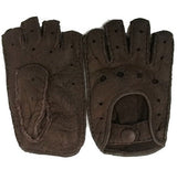 Mens Classic Peccary Leather Short-finger Driving Gloves - SALE