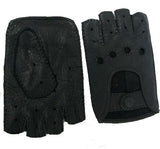 Mens Classic Peccary Leather Short-finger Driving Gloves