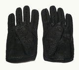 Mens Classic Peccary Leather Driving Black Gloves sz10