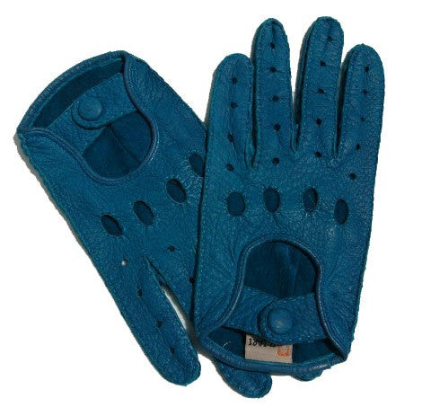 Luxury Handmade Peccary Mens Leather Driving Gloves – Full-Finger