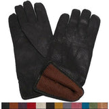 Mens Baby Alpaca lined Peccary Classic Leather Gloves