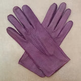 Ladies Unlined Classic Peccary Leather Purple Gloves