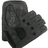 Mens Classic Peccary Leather Short-finger Driving Gloves - SALE