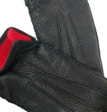 Lady's peccary leather contrast lining gloves