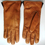Lady's peccary leather contrast lining gloves