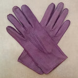 Lady's classic purple unlined peccary leather gloves
