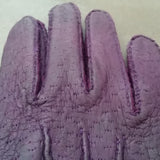 Lady's classic purple unlined peccary leather gloves