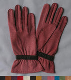 Lady's fashion peccary leather gloves with wrist detail