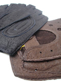 Men's peccary leather rally half finger gloves