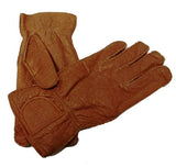 Ladies peccary leather baby alpaca-lined riding gloves