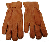 Ladies peccary leather baby alpaca-lined riding gloves