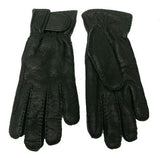 Mens peccary leather unlined riding gloves