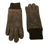 Men's peccary leather alpaca cuff unlined gloves