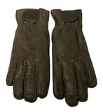 Mens peccary leather unlined riding gloves