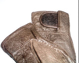 Mens peccary leather unlined riding gloves