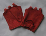 Lady's fashion fingerless peccary leather gloves