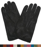 Mens Baby Alpaca-lined Peccary Classic Leather Gloves