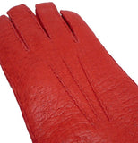 Mens Baby Alpaca-lined Peccary Classic Leather Gloves