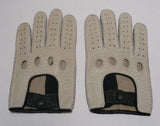 Mens 2-Tone Peccary Leather Driving Gloves