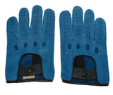 Mens 2-Tone Peccary Leather Driving Gloves