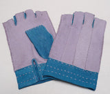Lady's peccary leather half finger gloves