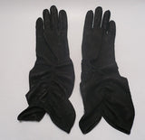 Lady's fashion peccary leather ruched long gloves