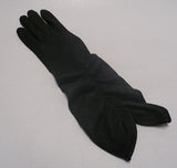 Lady's fashion peccary leather ruched long gloves