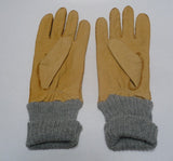 Men's peccary leather alpaca cuff unlined gloves