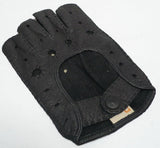 Mens Classic Peccary Leather Short-finger Driving Gloves - SALE