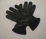 Men's peccary leather gloves elastized wrist