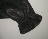 Men's peccary leather gloves elastized wrist