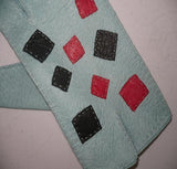 Lady's Peccary leather gloves  patchworked