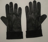 Men's peccary leather long finger gloves with button