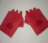 Lady's fashion fingerless peccary leather gloves