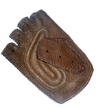 Mens Classic Peccary Leather Short-finger Padded Driving Gloves