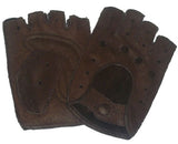 Men's peccary leather rally half finger gloves