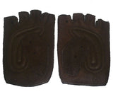 Men's peccary leather rally half finger gloves