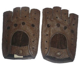 Short-Finger Peccary Leather Driving Gloves for Ladies – Unlined with Ventilation &amp; Extra Padding