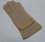 Ladies Baby Alpaca-lined and crochted Peccary Leather Gloves