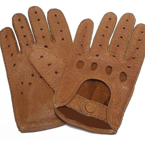 Peccary leather men driving gloves model Sherbourne - Laimböck