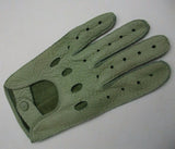 Luxury Handmade Peccary Mens Leather Driving Gloves – Full-Finger, Unlined with Ventilation Design